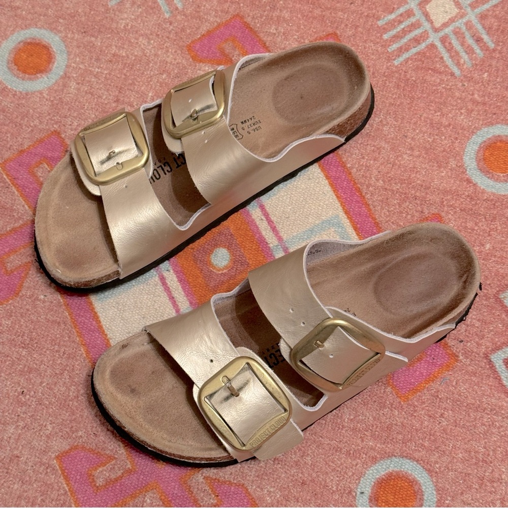 Project Cloud Genuine Leather Flat Sandals  size 6.5